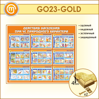 Стенд «Действия населения при ЧС природного характера» (GO-23-GOLD)