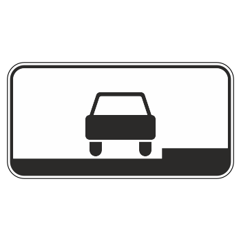 Дорожный знак 8.6.1 «Способ постановки транспортного средства на стоянку» (металл 0,8 мм, III типоразмер: 450х900 мм, С/О пленка: тип В алмазная)