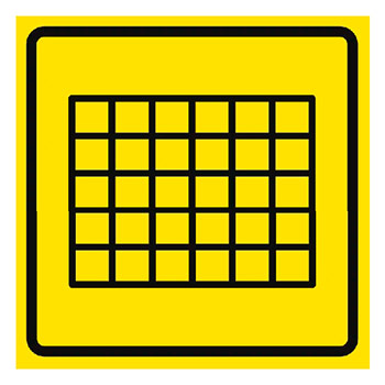 Тактильная пиктограмма «Табло», ДС60 (пластик 2 мм, 150х150 мм)