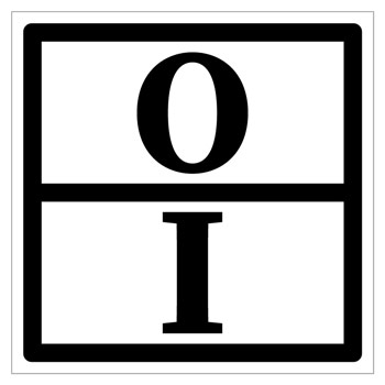 Знак отходов 1 класса опасности, I (пленка ламинированная, 300х300 мм)