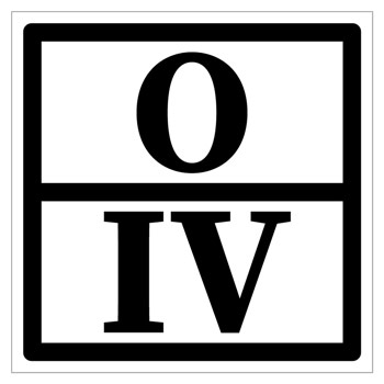 Знак отходов 4 класса опасности, IV (металл с ламинированием, 300х300 мм)