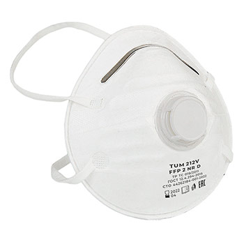 Респиратор противоаэрозольный TUM 212V (FFP2) с клапаном, к-т 10 шт